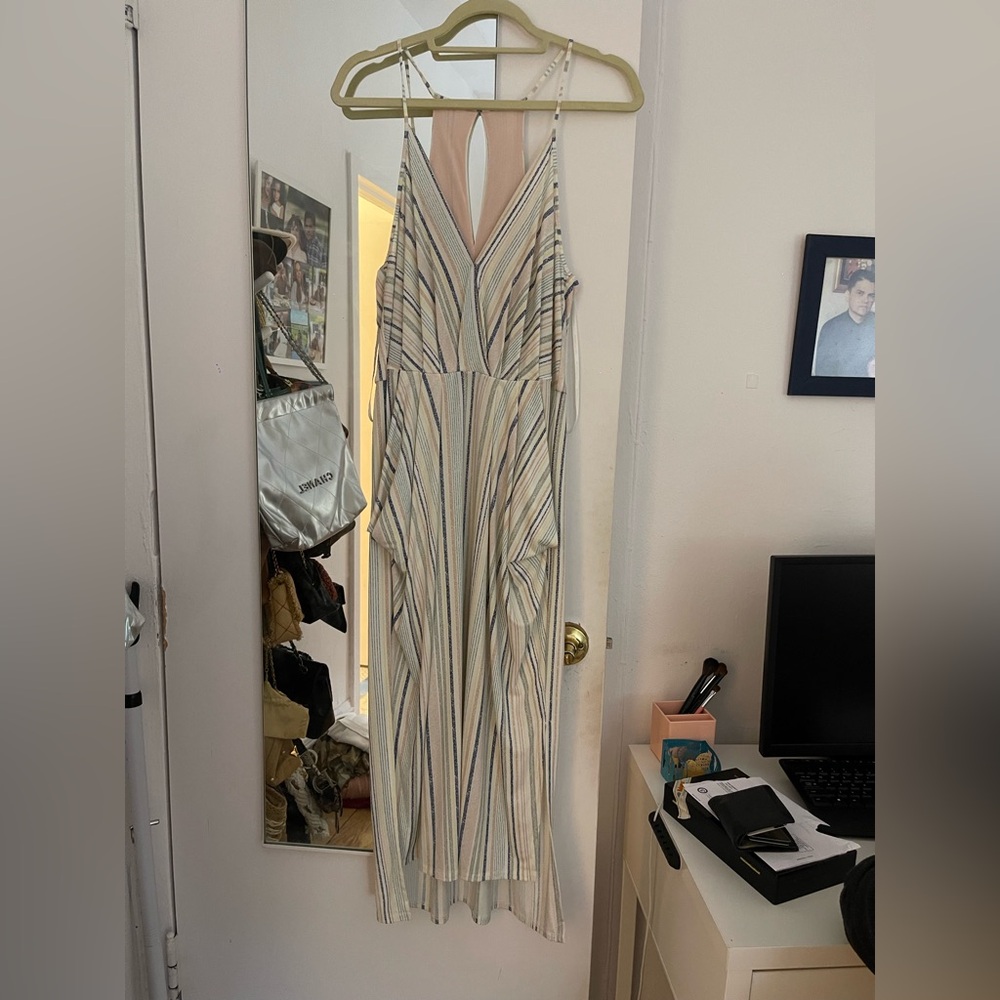 BCBGeneration Striped Multicolor Maxi Dress